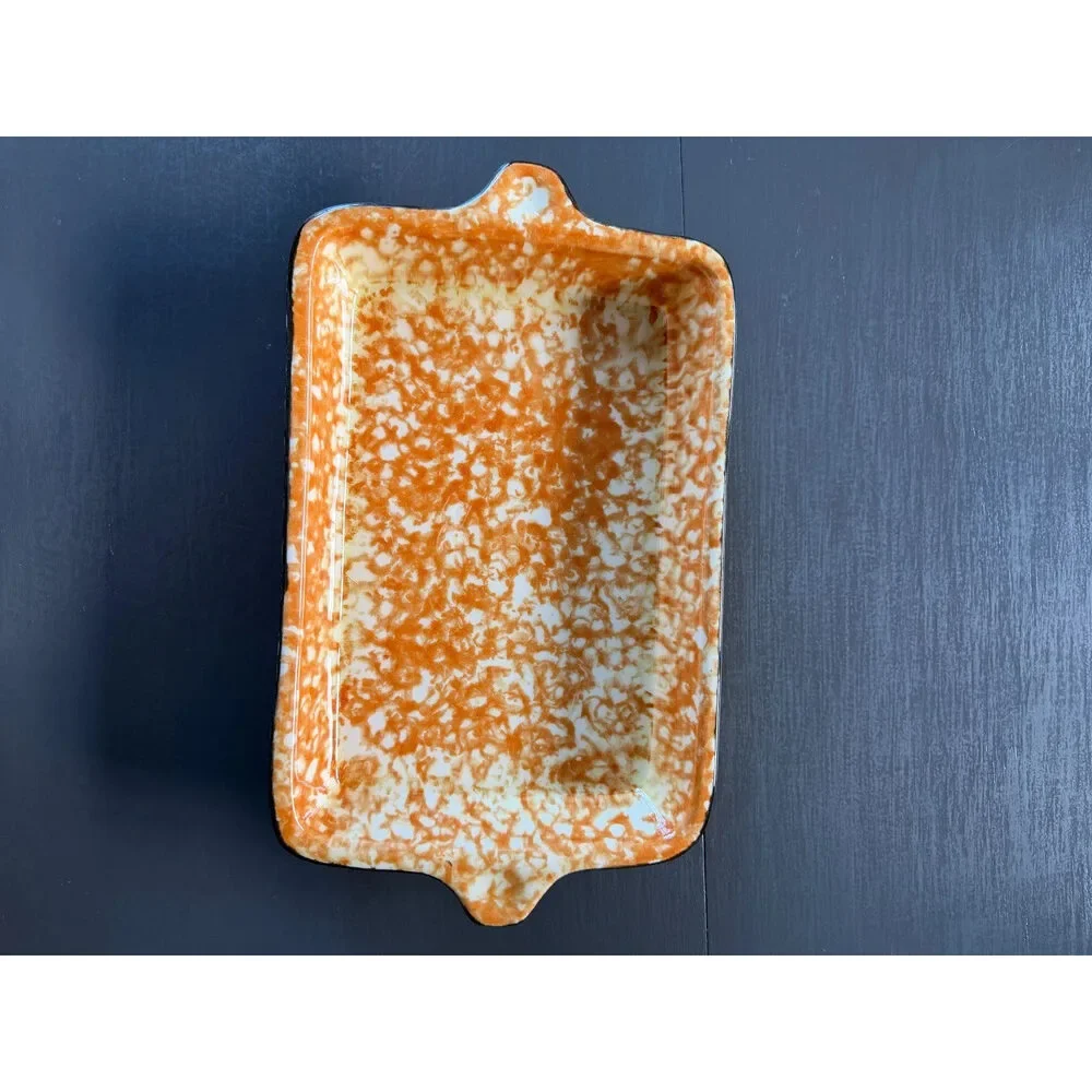 11x7.75 Oblong Stangl Orange Spongewear Baking Dish Town & Country